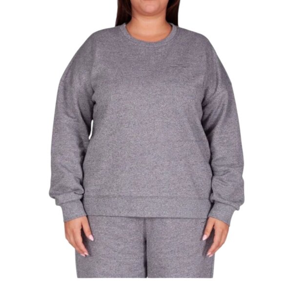 NWOT Lazypants Fleece Crewneck Sweatshirt | Grey - Picture 2 of 7